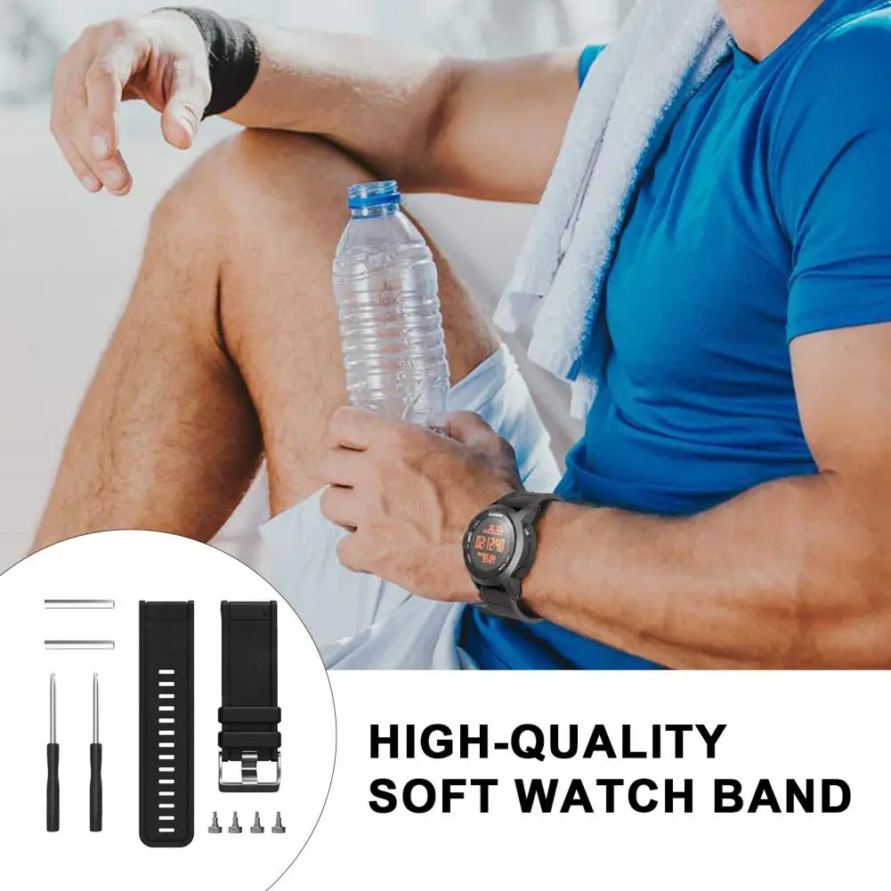 Watch Strap With Safety Buckle Soft Watch Band Silicone Wristband Comfortable Wristwatch Band Watch Accessories