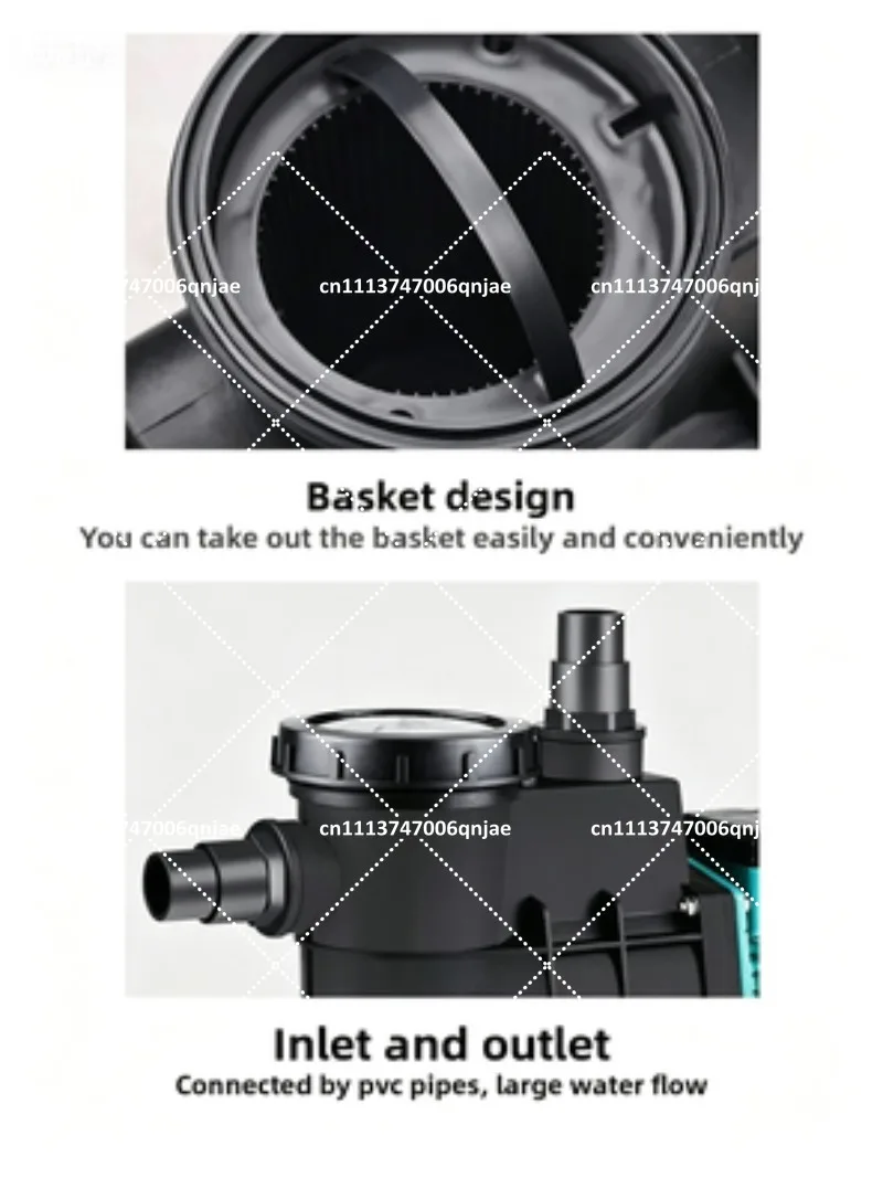 Swimming Pool Pond Water Pump Filter Pump Courtyard Rockery Self-priming Circulation Pump Freshwater and Seawater Universal