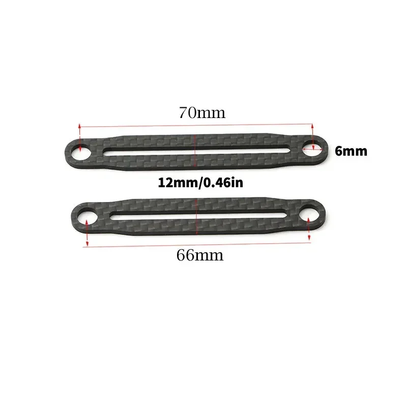 Acessórios de reforço do pilar da caixa do carro de fibra de carbono para carro Tamiya TT02 XV02 XV01 RC