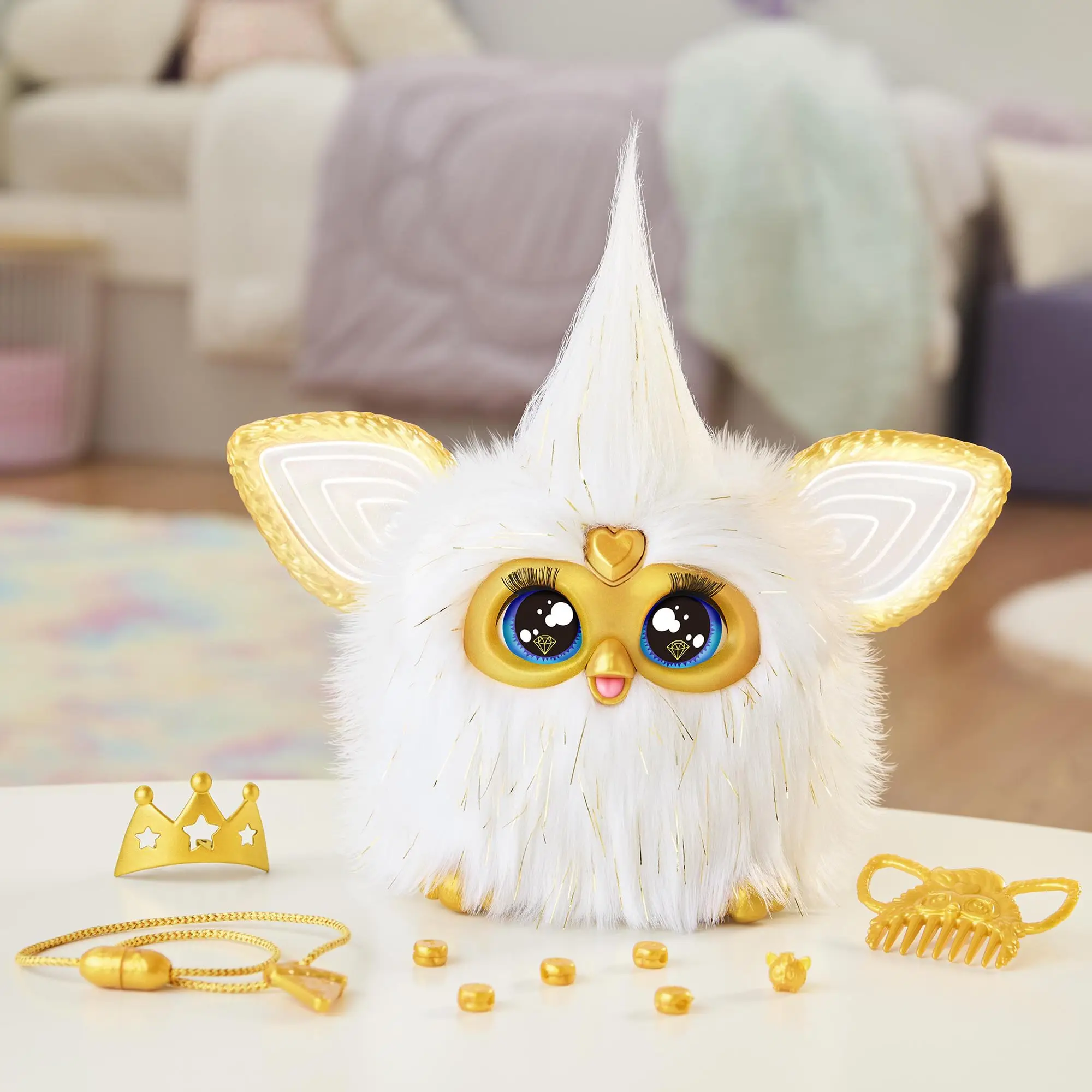 Original furby roxo coral interativo galaxy edição brinquedos de