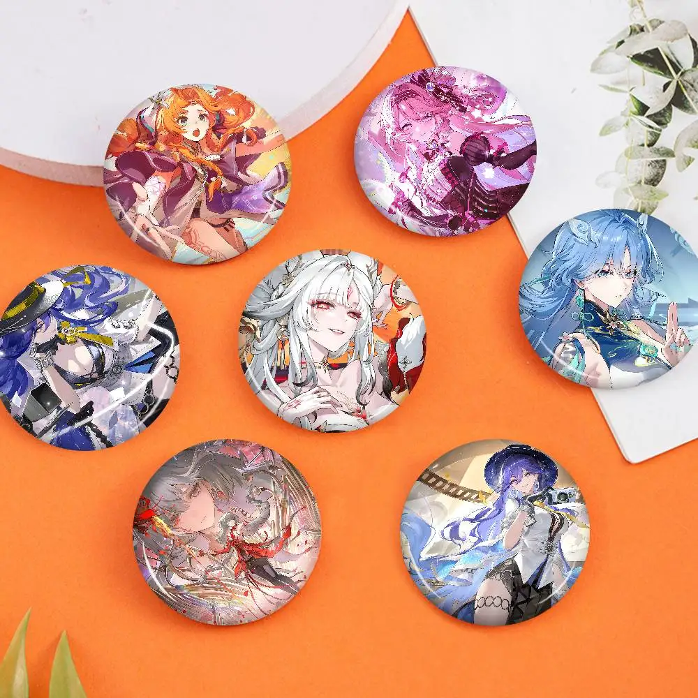 Game Anime Wuthering Waves Soft Button Pin Bright Printed Icon Gift For Friends Badge Collar Brooch Lapel Pin Metal