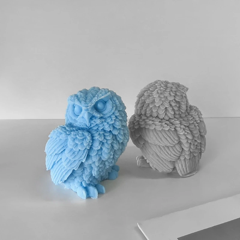 

Q0KE Scented Silicone Mold Owl Resin Epoxy Casting Molds Wax Plaster Soap Mold Handmade DIY Craft Home Decorations