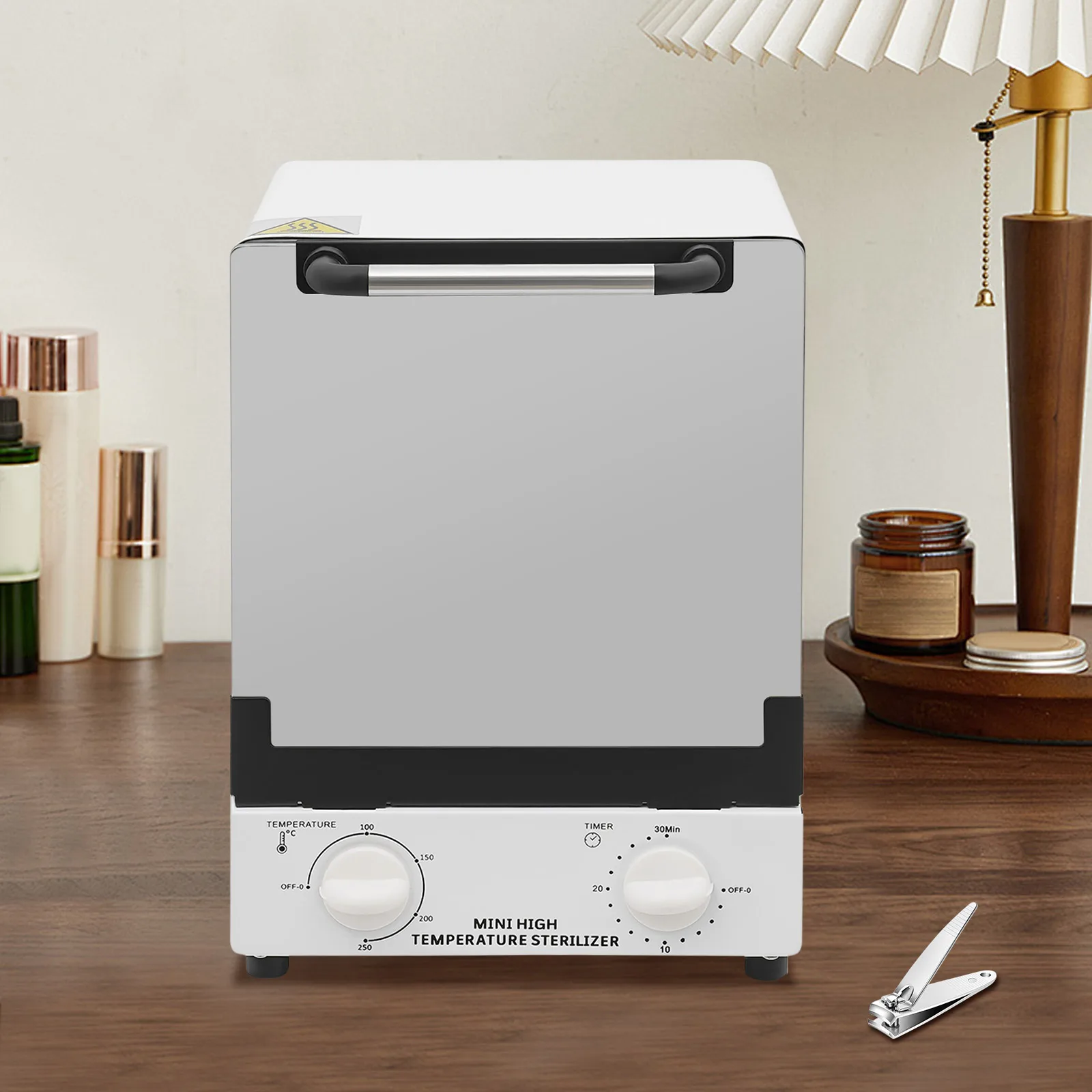 

Высокотемпературный стерилизатор, емкость 10,56qt, точная регулировка для термозащитного инструмента для ногтей, металлическая посуда, инструмент для волос, игрушка 110 В