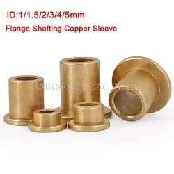 3-5Pc ID 1 1.5 2 3 4 5mm Powder Metallurgy Oil Copper Bushing Guide Sleeve With Stepped Flange Flanging Self-Lubricating Bearing