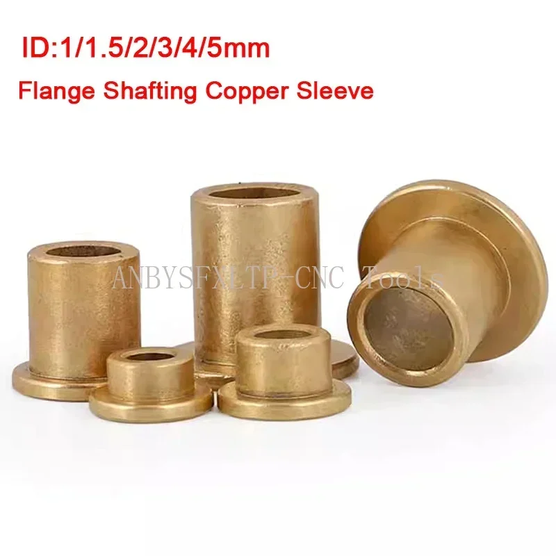 3-5Pc ID 1 1.5 2 3 4 5mm Powder Metallurgy Oil Copper Bushing Guide Sleeve With Stepped Flange Flanging Self-Lubricating Bearing