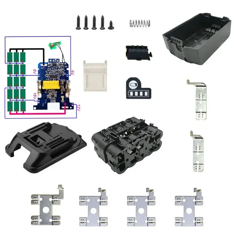 Imagem -03 - Placa de Circuito Pcb para Makita 18v Bateria Caixa de Plástico Proteção contra Carga Bl1840 Bl1850 Bl1830 Bl1860b Lxt 400