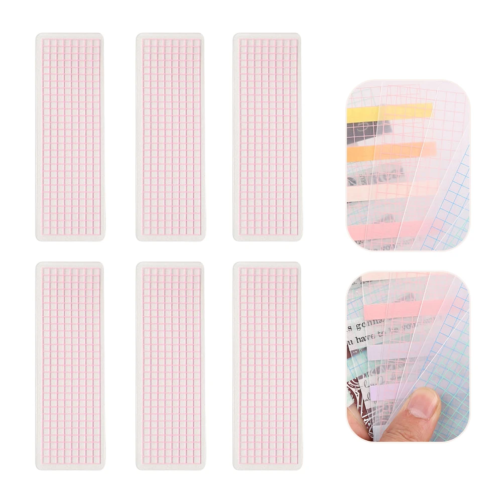 

40 Pcs Washi Tape Organizer Pink 5x15mm Round Corner Plastic Cards Portable Scrapbook Supplies Washi Tape Boards