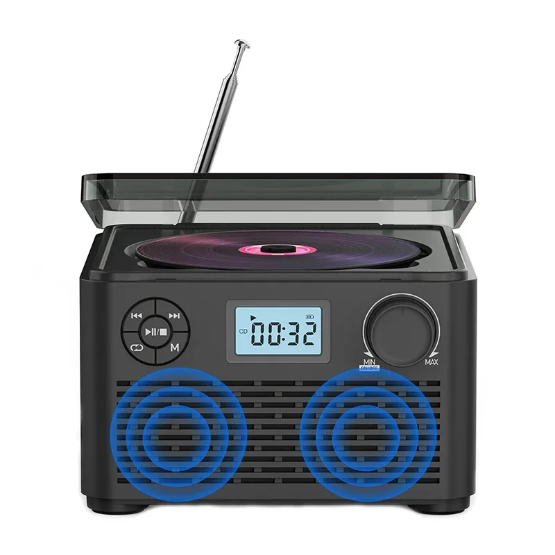 YYHC-High Quality Hot Selling Portable CD Player Rechargeable Boombox CD Player with Bluetooth FM Radio Stereo