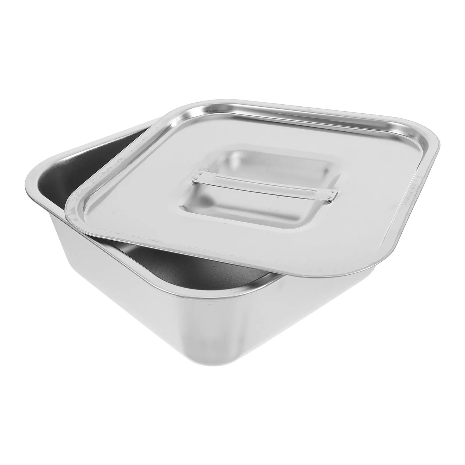 

Квадратный поднос из нержавеющей стали с золотистым плоским дном для закусок: картофеля фри, жареной курицы, тирамису. Элегантный сервировочный поднос для ужина.