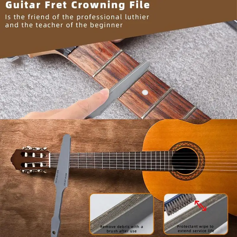 Guitar Fret File Dressing File Guitar Repair Tool Professional Steel Luthier Tool Fret Leveling Crowning File Guitar Fret Tools