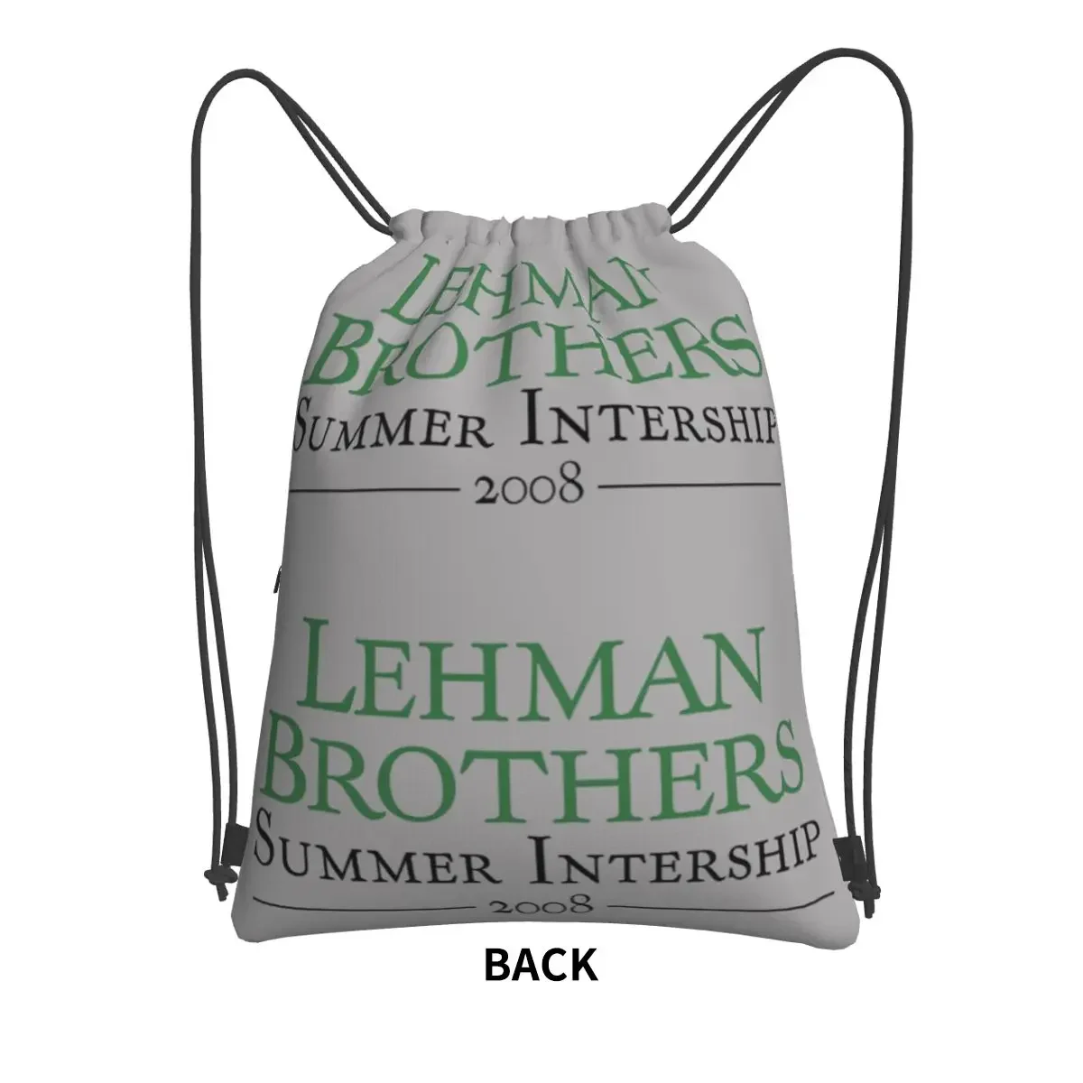 Lehman Brothers ransel portabel kental 2008 tas serut tas serut untuk perjalanan olahraga Pria Wanita musim panas