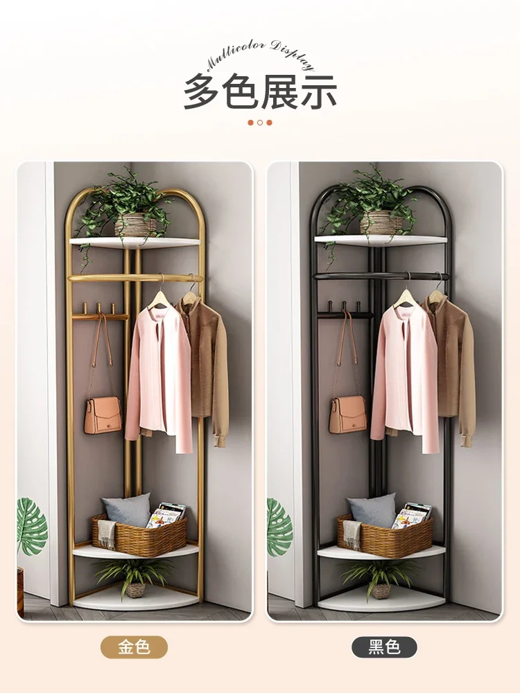 Simple Clothes Hanger Corner Clothes Hanger Bedroom Floor Storage Artifact Corner Clothes Hanger Indoor Household Clothes Hanger