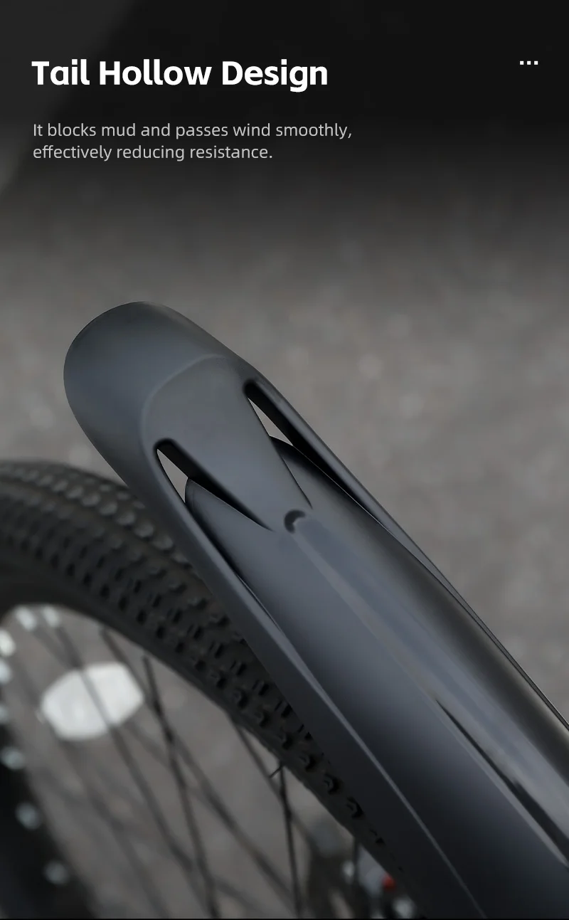 WEST BIKING Breite Fahrrad-Schutzbleche, Hohlschutzblech-Set für 20-24 Zoll Mountainbikes, für Regenfahrten auf dem Trail, aus strapazierfähigem PP-Kunststoff – Detail 8