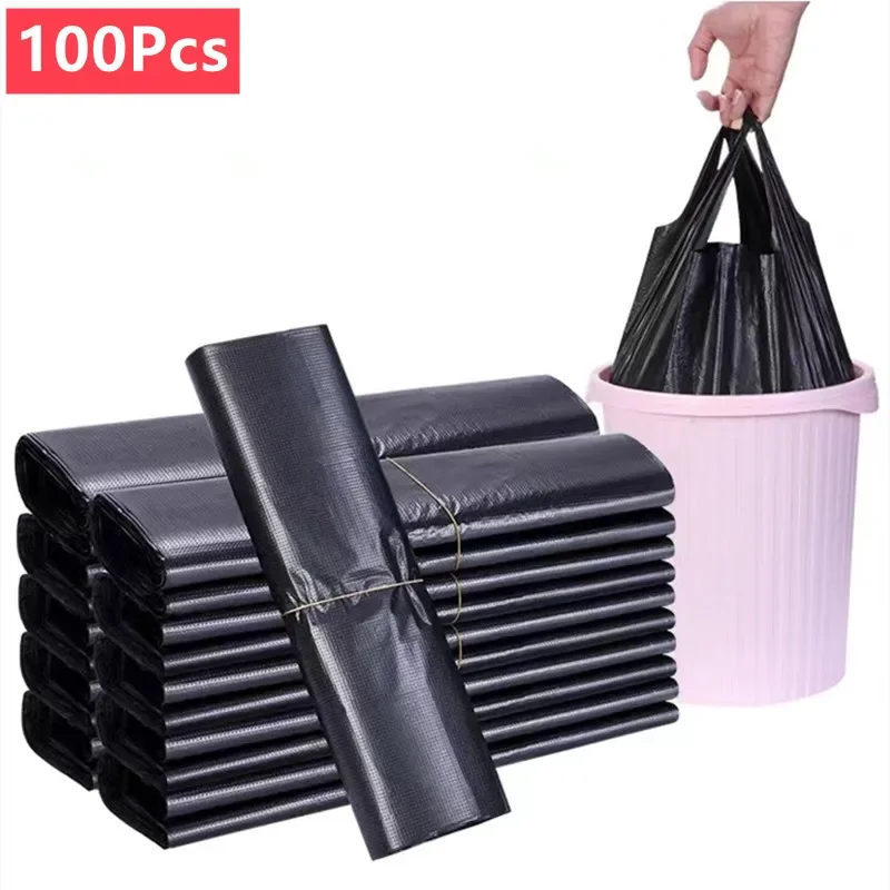 Household Black Rubbish Bag for Bathroom Garbage Bag Kitchen Points Off Trash Can Bin Rubbish Disposable Plastic Bags