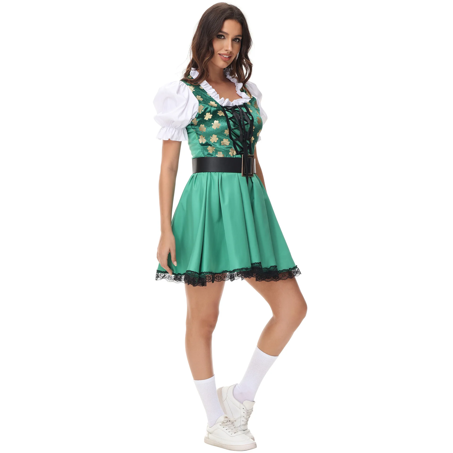 M-XL Irish Beer Festival Clothing Winery Work Clothes German Bavaria COS Cocktail Party Dress