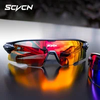 SCVCN, gafas de sol fotocromáticas azules para hombre y mujer, gafas de sol rojas para bicicleta de carretera, gafas de sol para MTB UV400, gafas para bicicleta de carretera