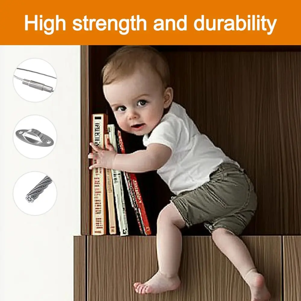 Möbelgurte aus Metall, multifunktionale Hardware, Anti-Reverse-Gerät, Anti-Reverse, Baby-Proofing, Schrank, Anti-Reverse-Schnalle