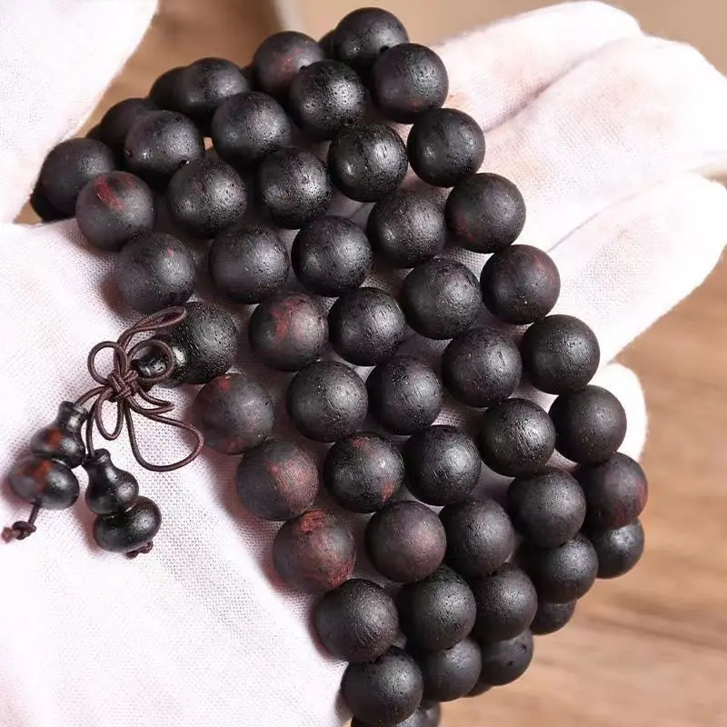 Myanmar Lobular Bracelet Drop 108 Beads Submerged Cooked Knot Flax Silk Coconut Fragrance Milk Batch