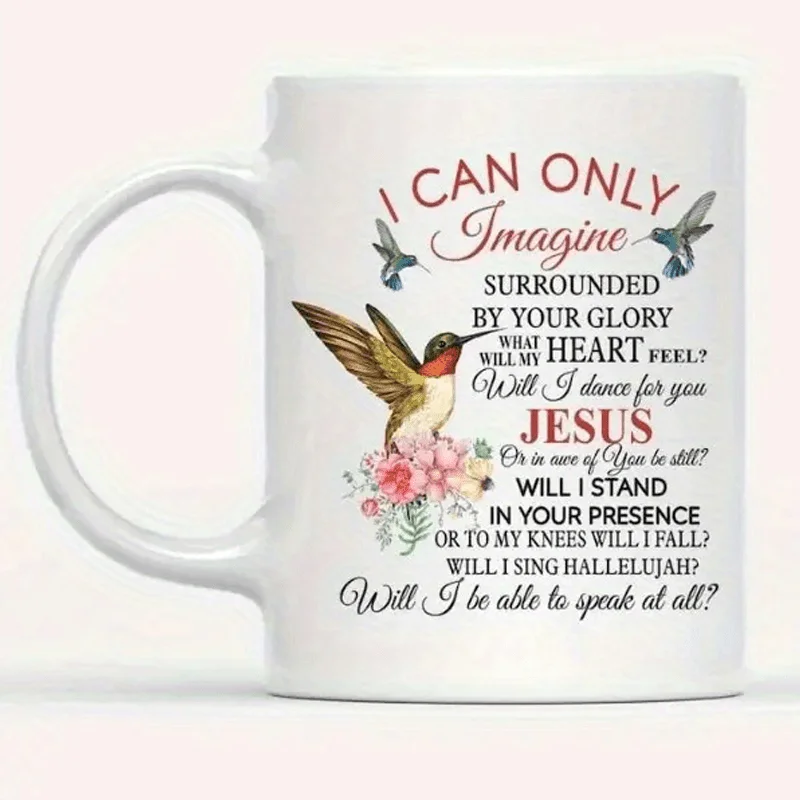 Religious Cardinal Jesus Mug 1pc, 11oz Christian Coffee Mug,I Can Only Imagine, Cardinal Jesus Religious Mug