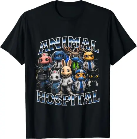 Tierklinik Lustiges Meme Brainrot T-Shirt Y2k Horror Grafik Halloween Kostüm Neuheit Geschenk Niedlicher Tierdruck Persönlichkeits-T-Shirt – Detail 7