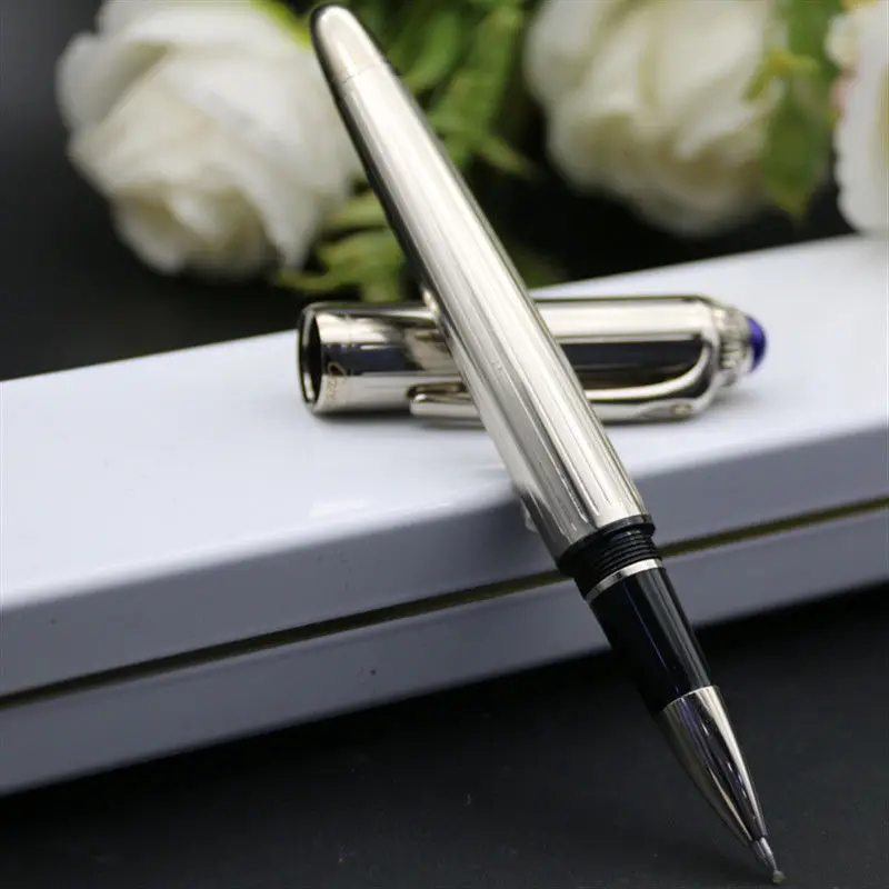 French CT boutique high-end crystal heavy touch all metal carti pearl signature ball pen business office stationery give case