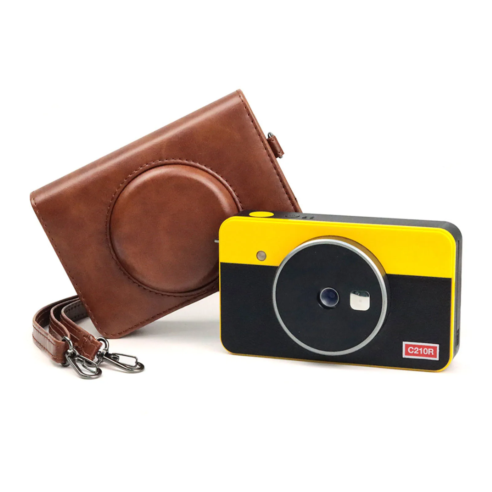 Kodak C210R Camera Case for Kodak Mini Shot 2 Retro Instant Camera & Photo Printer Accessories,with Shoulder Strap Leather Bag