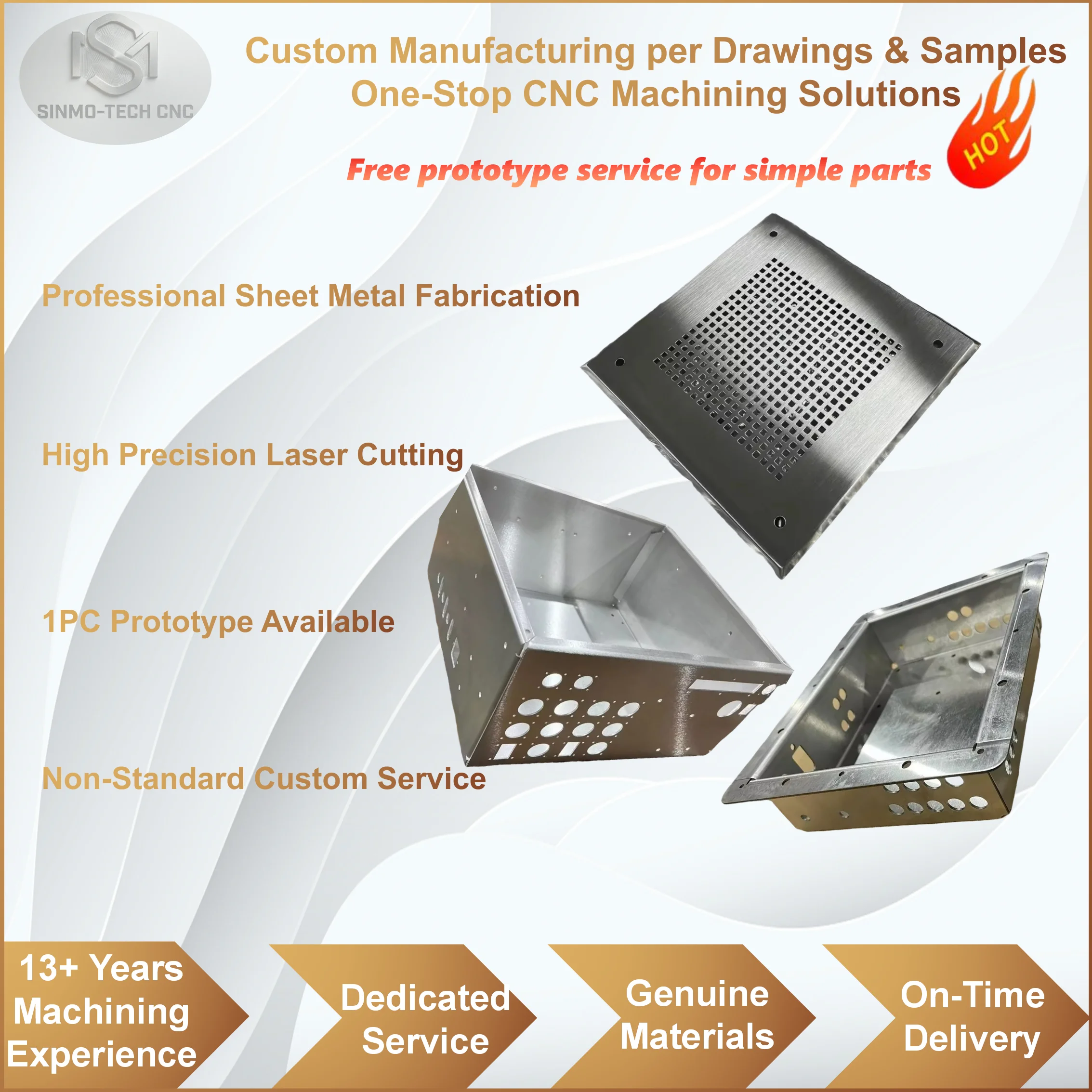 High Precision Sheet Metal Laser Cutting Custom Bending Welding Stainless Steel Aluminum Alloy Machining Service