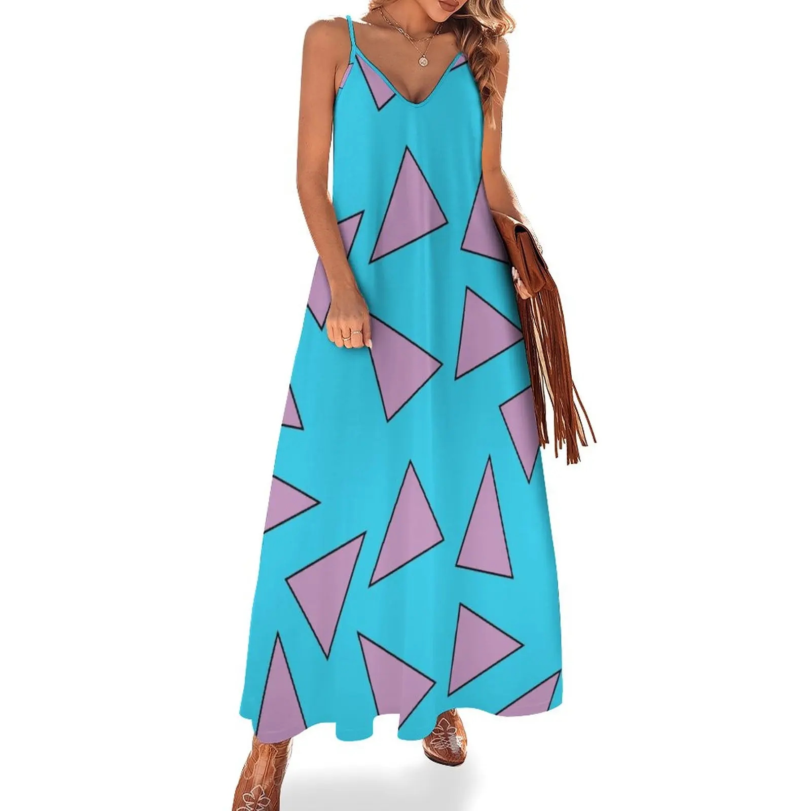 

Rocko's Modern Life Triangle Pattern Sleeveless Dress Dress woman prom clothes sensual sexy dress for women