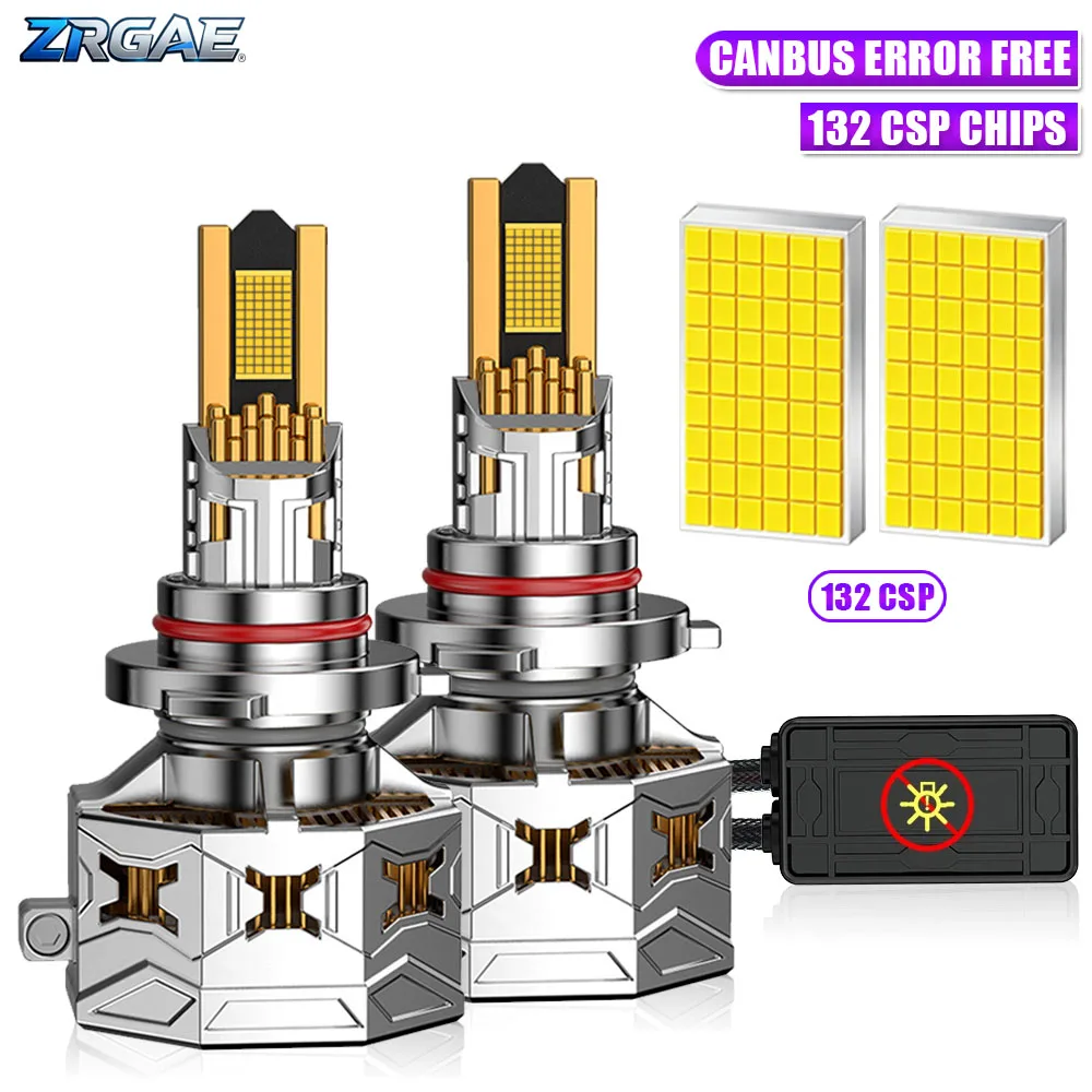 Phares LED H7 Canbus avec H1 H4 H8 H9 H11 HB3 HB4 9005 9006 hir2 9012 30 tubes en cuivre 6000K Super Lumineux LED Turbo Feux de Brouillard