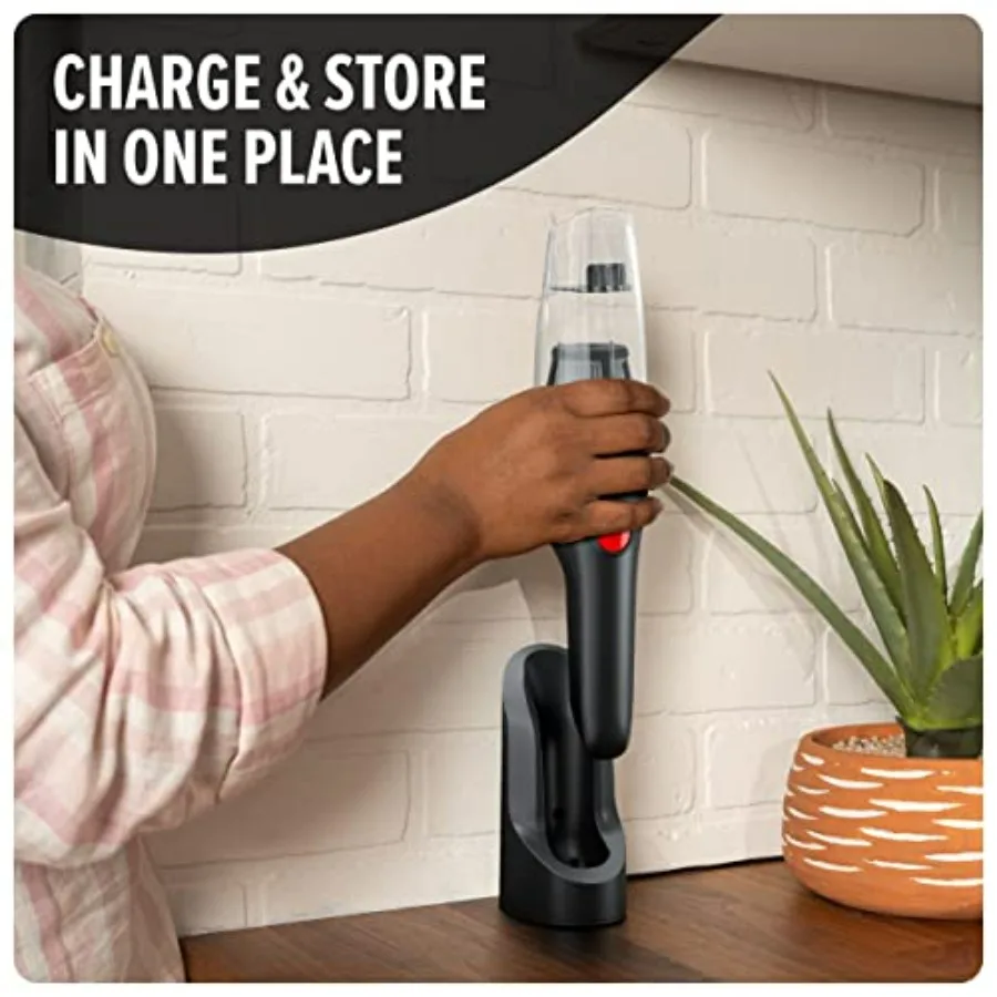 Grab and Go+ مكنسة كهربائية محمولة لاسلكية 8 فولت مع شفط قوي للتنظيف السريع، تصميم خفيف الوزن للغاية مثالي لـ Ca