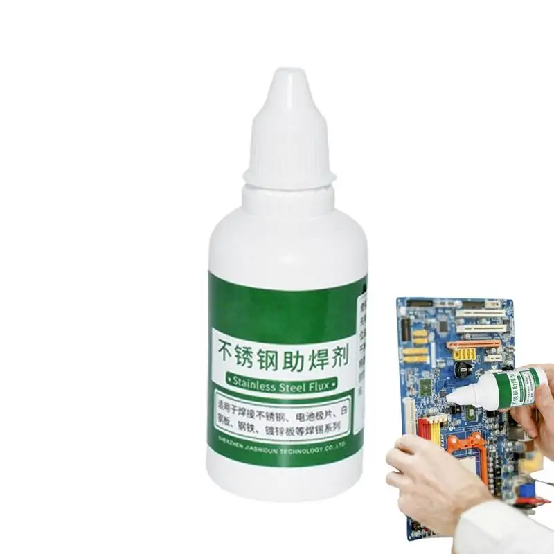 

Soldering Flux For Electronics 50ml Silver Solder Flux Metal Bonding Adhesive Rinse-Free DIY Soldering Assistant Fluid With