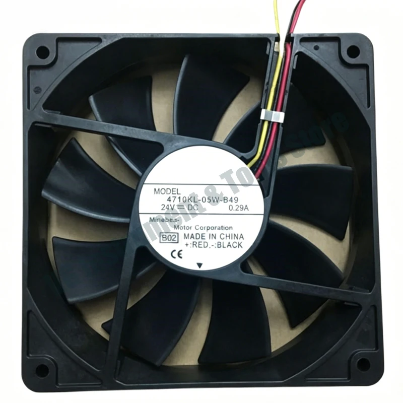 Neu für NMB 4710KL-05W-B49 12025 12CM 24V 0,29A Geräteventilator | Hocheffiziente 120x120x25mm Kühlventilatoren für Server und Wechselrichter – Detail 1