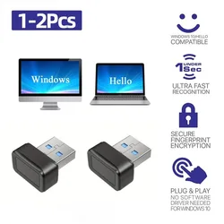 USB Fingerprint Key Reader Security Key Biometric Scanner PC Fingerprint Sensor Unlock Module for Windows 7/8/10/11