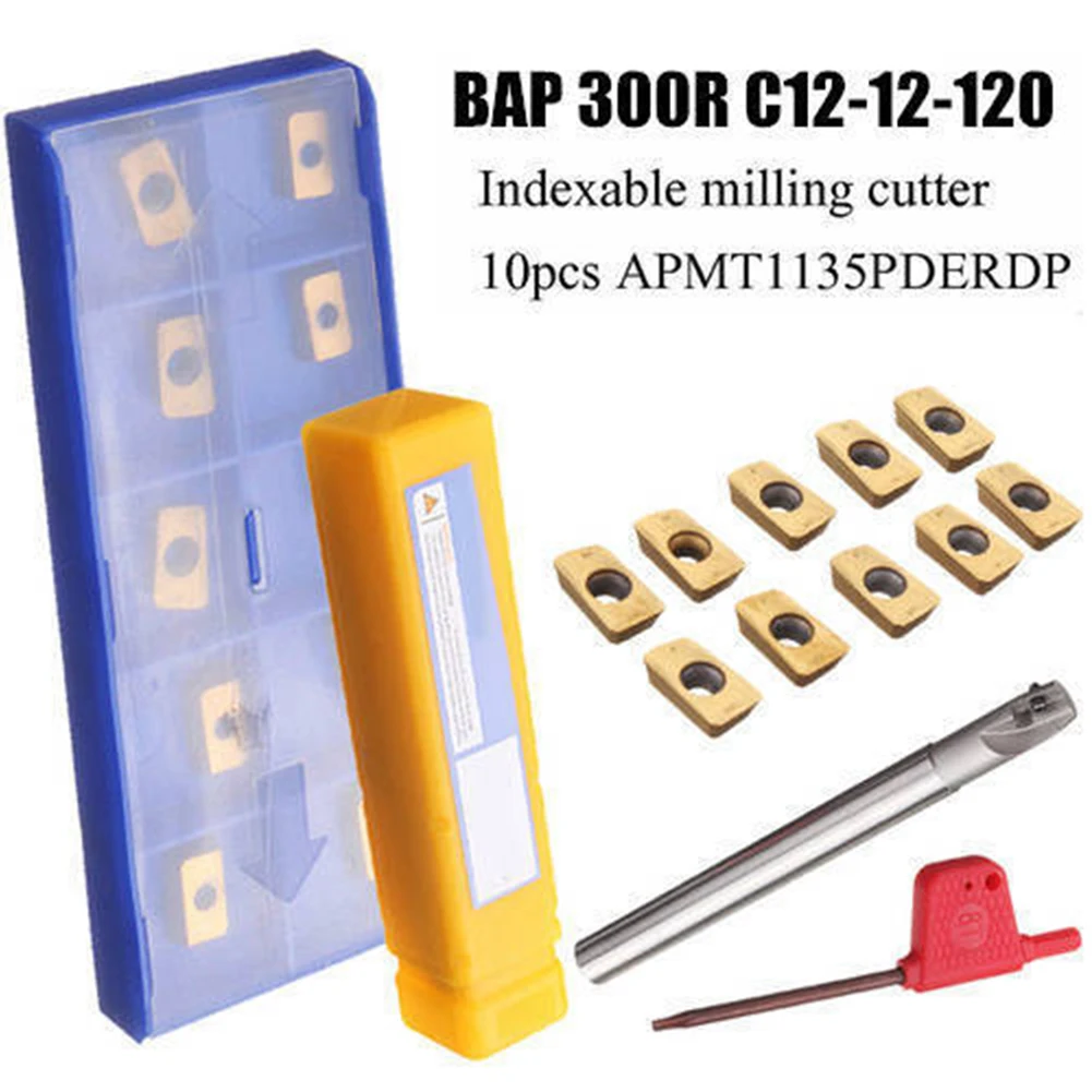 High Grip Strength BAP 300R C1212120 Lathe Turning Holder + APMT1135PDERDP Blades Good Characteristics in Dirty Environment