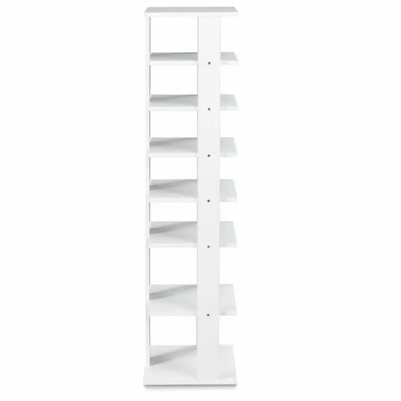 

Wooden Shoes Storage Stand 7 Tiers Shoe Rack Organizer Multi-shoe Rack Shoebox-White