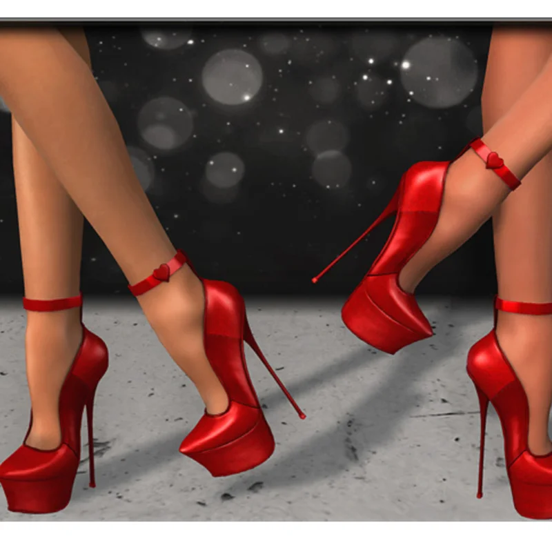 레드 버클 슬립온 플랫폼 펌프스 얇은 하이힐 포인티드 토 패션 섹시 쿨 2025 여름 큰 사이즈 여성 신발