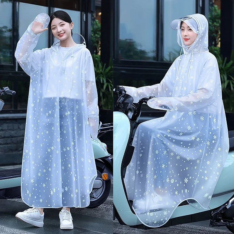 Raincoat Electric Vehicle Single Double Person Long Rainproof Riding Rainwear Poncho Women\'s Motorcycle Bicycle Poncho Jacket