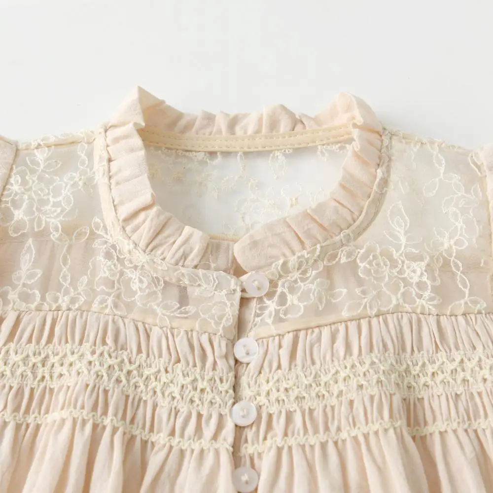 Summer Handmade Smocked Baby Girl Rompers Spanish Clothes Boutique Short Sleeve Organic Cotton Outfits Children Bubble Clothing