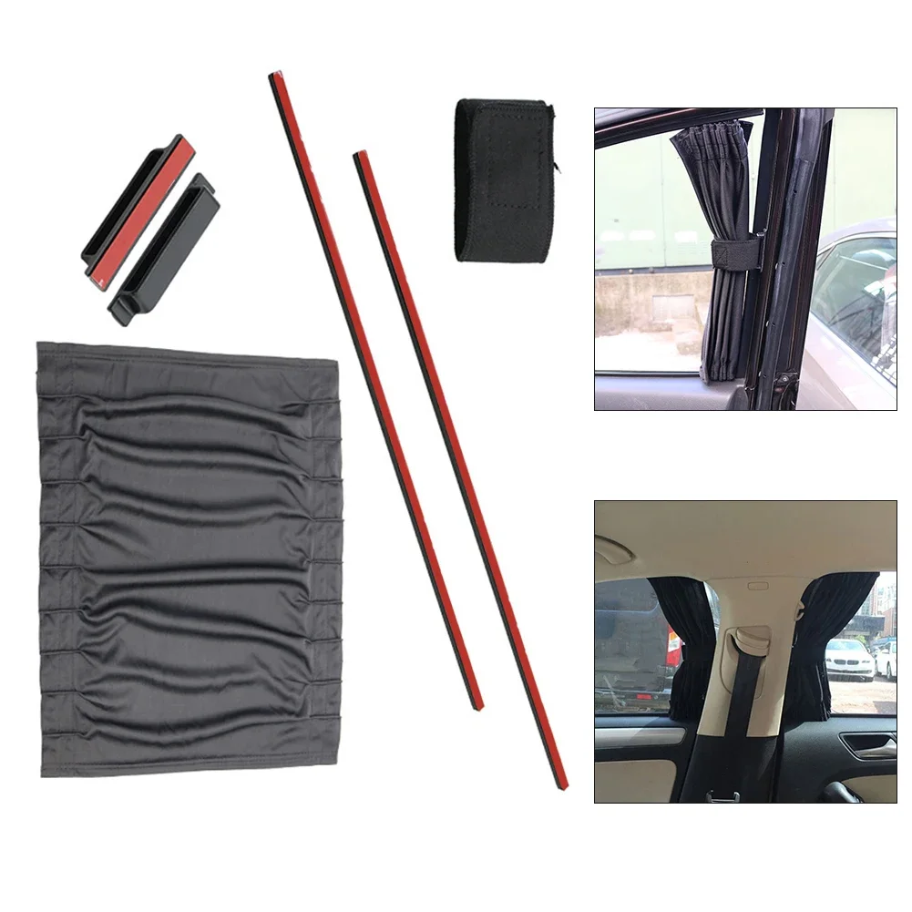 Auto Sun Protection Car Side Sun Shade 100% Cotton Lun Fabric Efficient Sunlight Filtering Exquisite Drapery Design