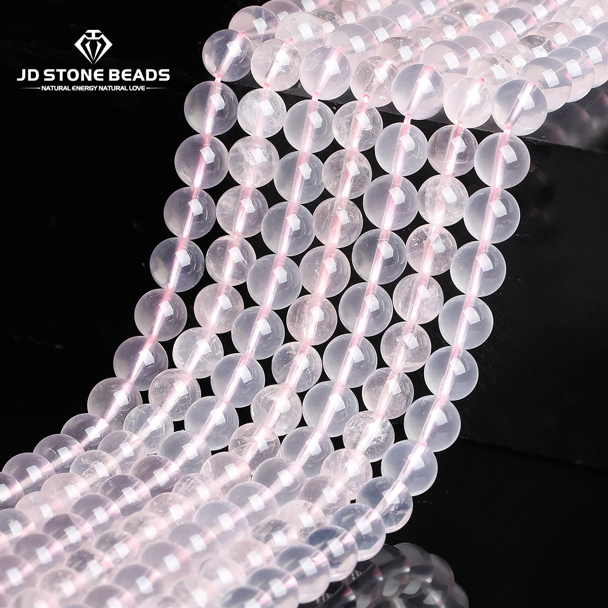 

Natural Stone Mozambique Pink Quartz Bead Round Loose Spacer Crystal Bead For Jewelry Making Diy Bracelet Necklace Accessories