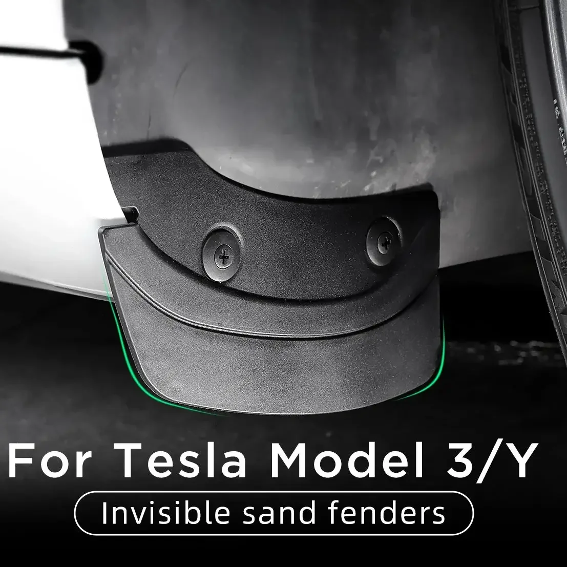 for Tesla Model 3 2020-2023 / Model Y 2020-2024 Rear Wheel Mud Flaps Splash Guards Mud Fenders Set Car Modification Accessories