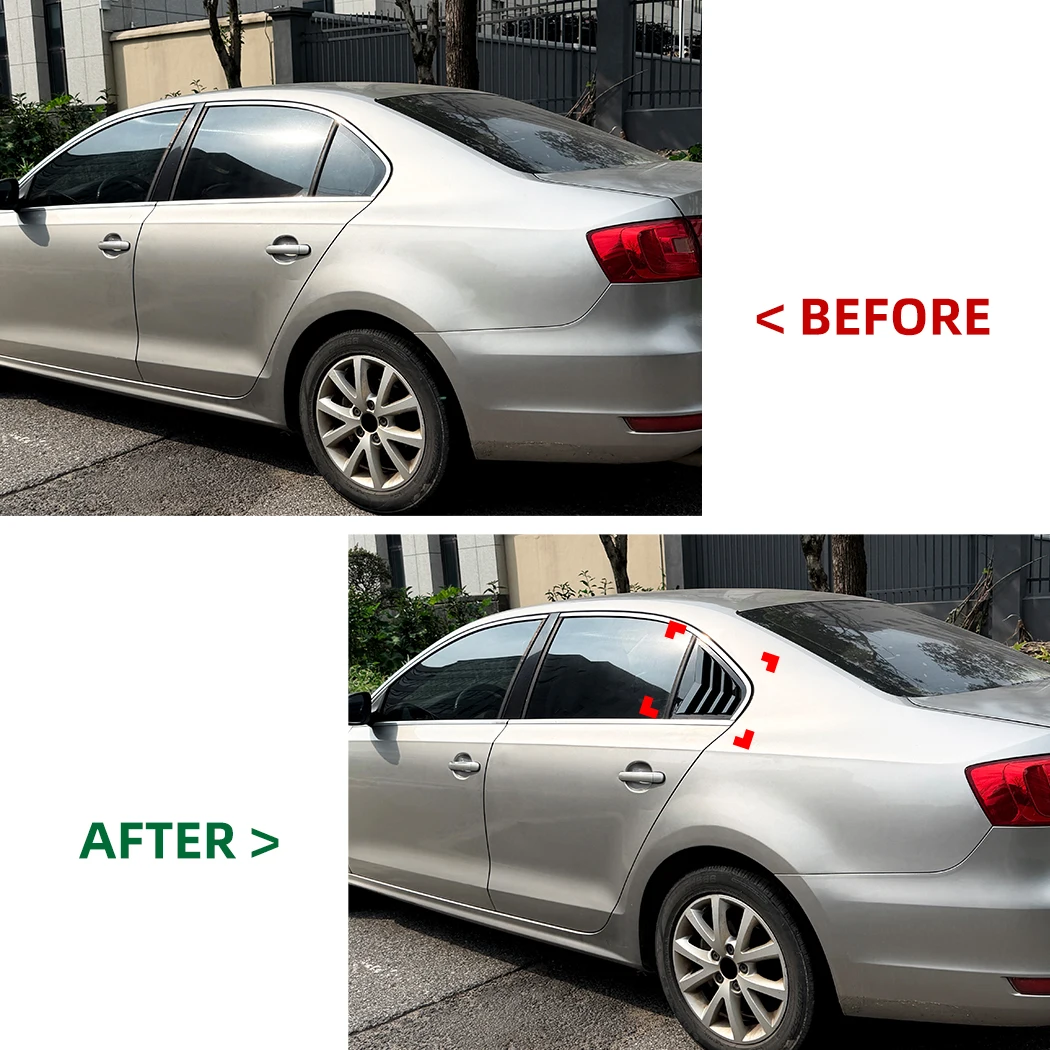 For Volkswagen Jetta MK6 2011-2018 Car Rear Side Window Louver Air Vents Windshield Decoration Cover