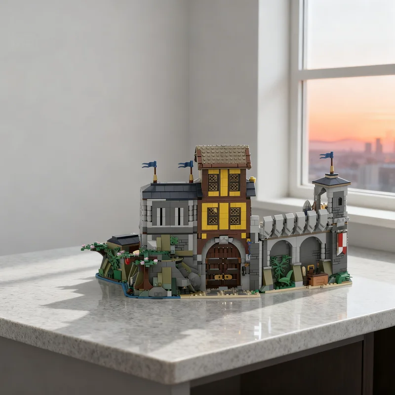 

2070pcs MOC Medieval Main City Gate Castle Model Building Blocks Toy Gift Creative Display Collectible Desk Premium Adult Kids