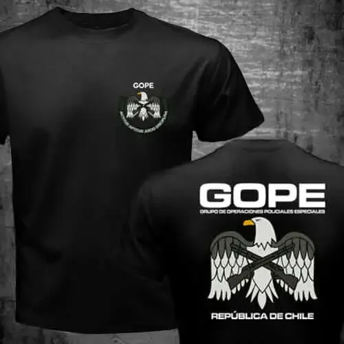 GOPE Republic of Chile Special Force SWAT Military T-shirt Short Sleeve Casual 100% Cotton O-Neck Men Clothing