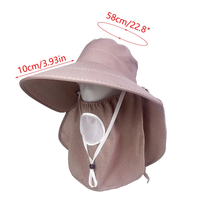 Summer Hat Women Outdoor Cycling Sunshade Face Mask Wide Brim Breathable Suncreen Sun Hats Casual Sunhat Visor Uv Protection New