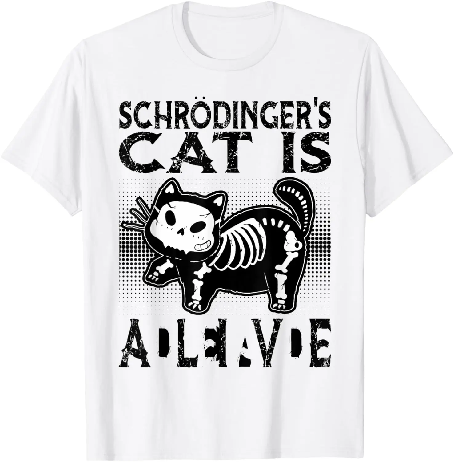 Physique Quantum Mechanic Dead and Alive Schrodinger's Cat T-Shirt 100% coton col rond manches courtes été décontracté hommes T-shirt
