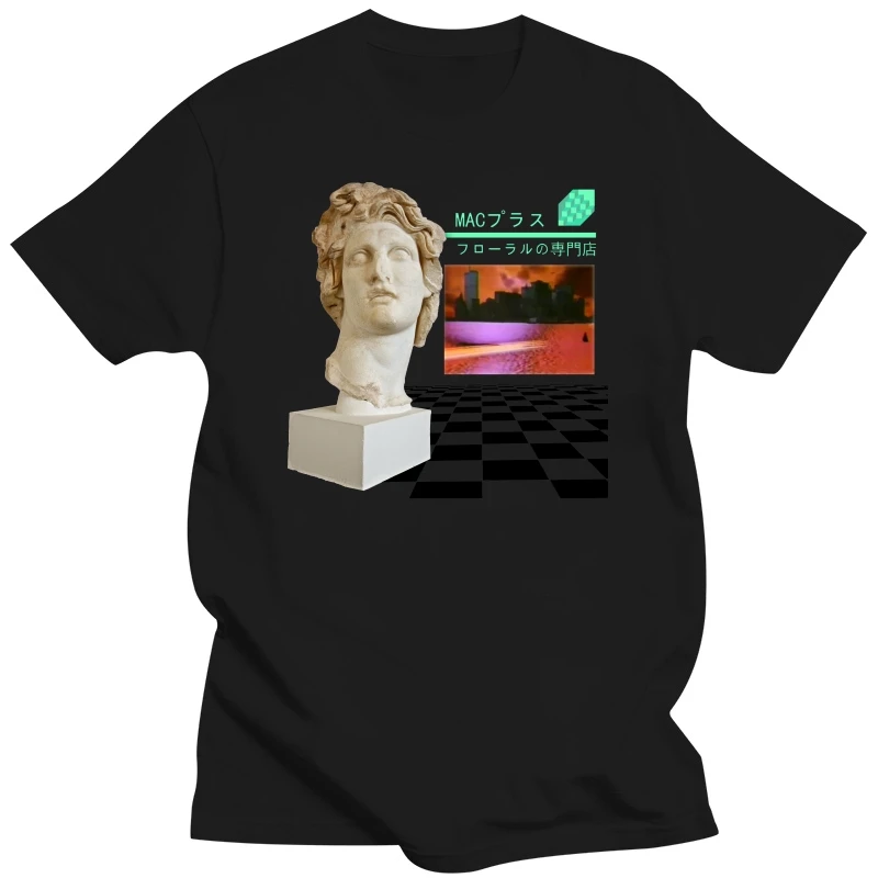 Vaporwave Tshirt Aesthetic Men T Shirts Hip Hop Floral Shoppe Macintosh Plus Fashion 100% Cotton Tees O Neck T-Shirt Gift Tops