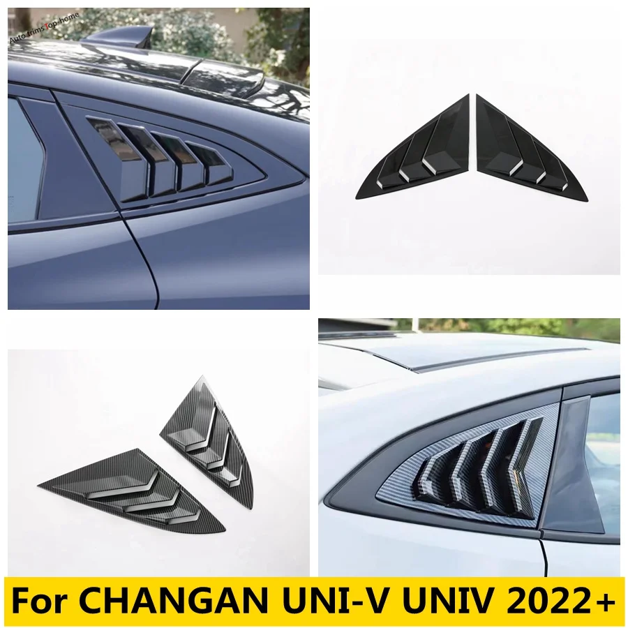 

ABS Rear Windows Cover Sticker Window Triangle Scoop Louver Shutters Trim For CHANGAN UNI-V UNIV 2022 2023 2024 Car Accessories