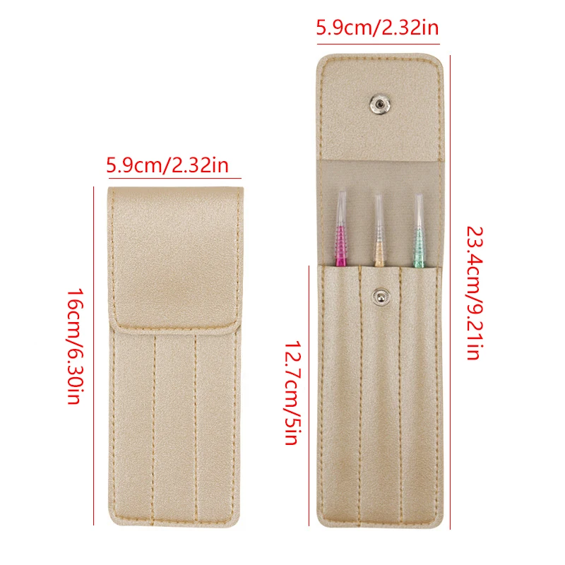 1pcs Eyebrow Clip Holder Storage Bag Collection Case Lash Tweezers Leather Cover Eyelash Extension Supplies Makeup Tools