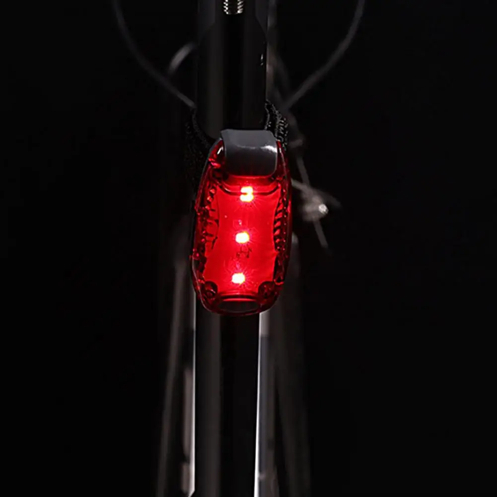 Portable Bike Rear Light  Long Battery Life 3 Modes Warning Taillight  Good Toughness Helmet Light